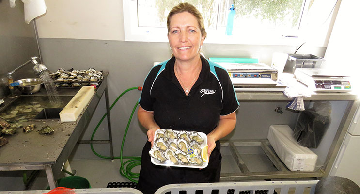 Easter Seafood: Tina Cole at Cole Bros Oysters was kept busy keeping up with the demand for local seafood.