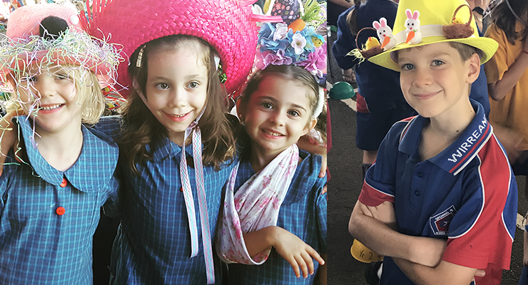 Nat and Amy’s kids. (left) Joshua Beasley enjoying the Easter festivities. (right)