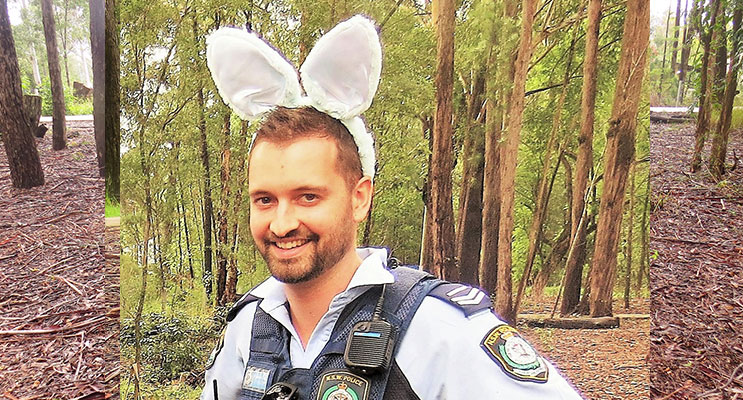 Easter Egg Hunt: Senior Constable David Feeney. 