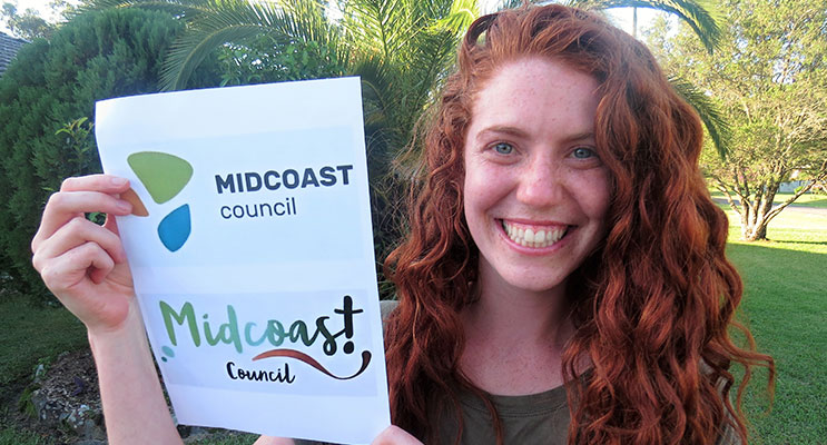 Megan Henry examines the two MidCoast Council brand options.     