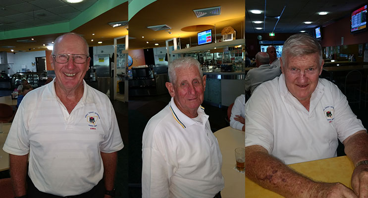 Errol Chivers A Grade winner.(left) Bill Hamilton B Grade winner.(center)3. Darrell Peters C Grade winner. (right)