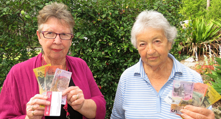 Dianne Burns and Irene Worth say the $75 payment won’t offset the continual rising costs of electricity.   