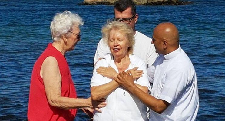 Pat Allsopp wanted to make her faith public through baptism. Photo supplied. 