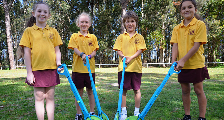 TGPS Year 3 students Evie, Deena, Joseph and Delilah measuring up for NAPLAN.