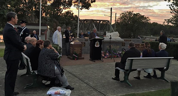 Dr David Gillespie MP, attended the Dawn Service at Karuah.