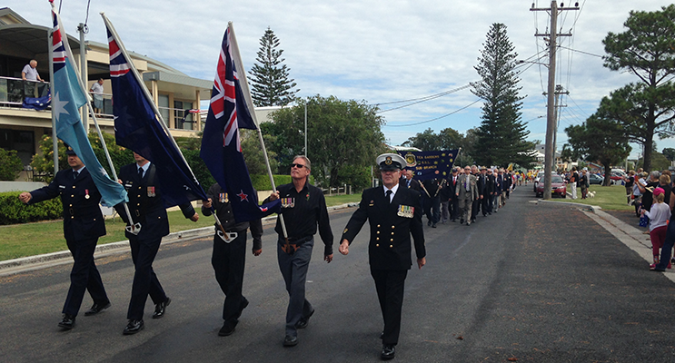 ANZAC DAY: Tea Gardens March.