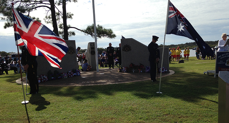 ANZAC DAY: Tea Gardens Hawks Nest War Memorial.