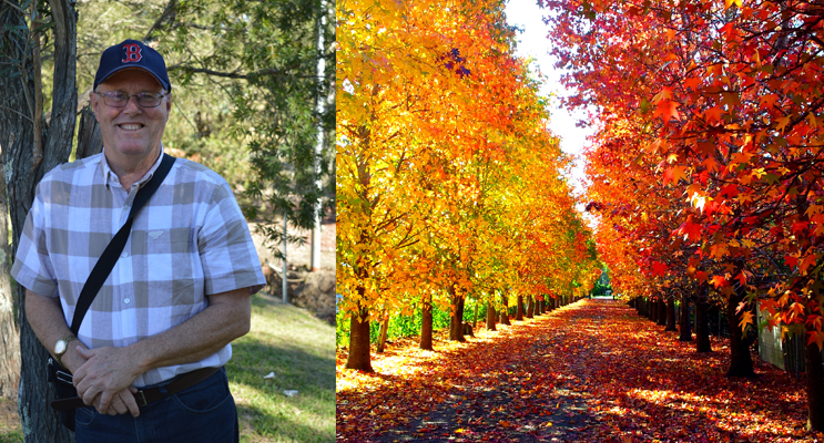 Rod Daniels, Medowie’s landscape photographer. (left) Autumn in Medowie’ by Rod Daniels. Photo Supplied (right)
