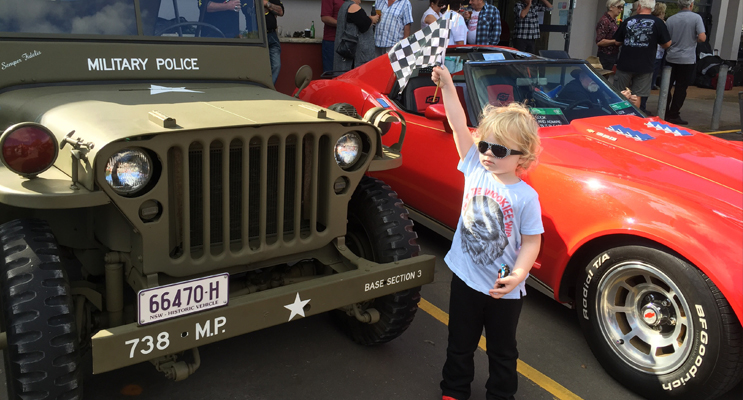 Young Xavier waved in his favourite cars whilst visiting the car show. 