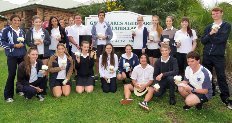 Mother’s Day Visit: BCS Year 12 students deliver flowers and gifts to residents at Great Lakes Aged Care.