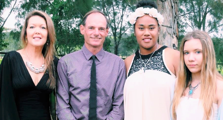 Family: Leanne and Dave Sibert with their daughters Lily and Katelyn. Photo: Supplied
