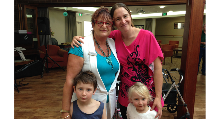 THREE GENERATIONS: Staff member Debbie Kay, daughter Melissa, grandchildren, Leeman and Sophie.