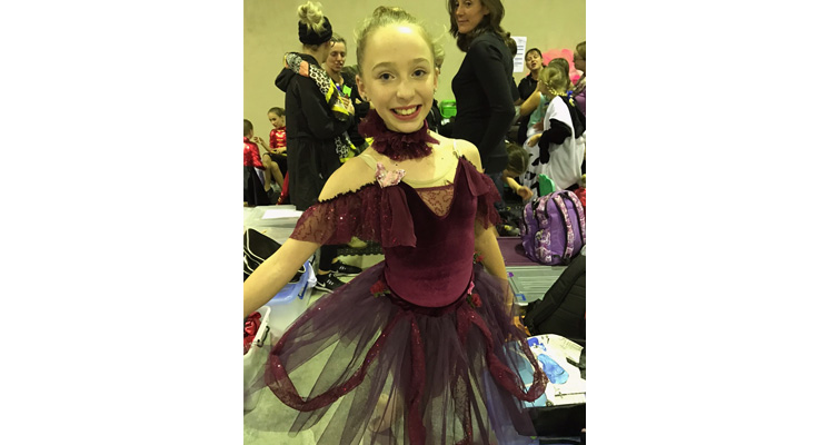 Medowie dancer Kyara Darcy ready for one of her small ensemble performances.