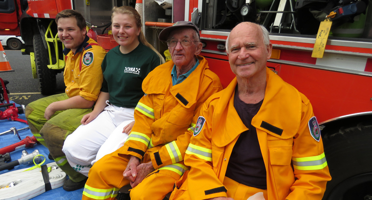 Community Support: RFS members Jake Blanch, Meagan Terry, Laurie Sumner and Grahame Rowell.