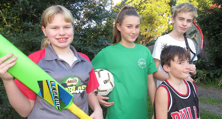Maggie and Jack Cunich, and Amber and Corey Cunningham, are set to benefit from the Active Kids Rebate