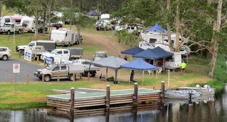 Lions Park, on the banks of the Myall River, is a popular spot for self-contained campers. 