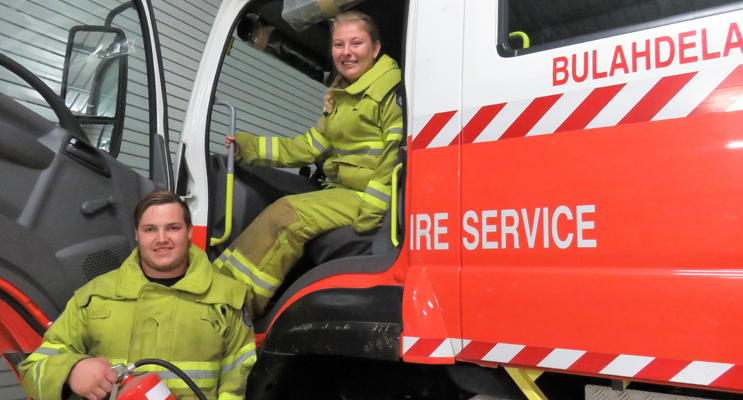 Stay Safe: RFS members Jake Blanch and Meagan Terry urge residents to make winter home safety a top priority.  