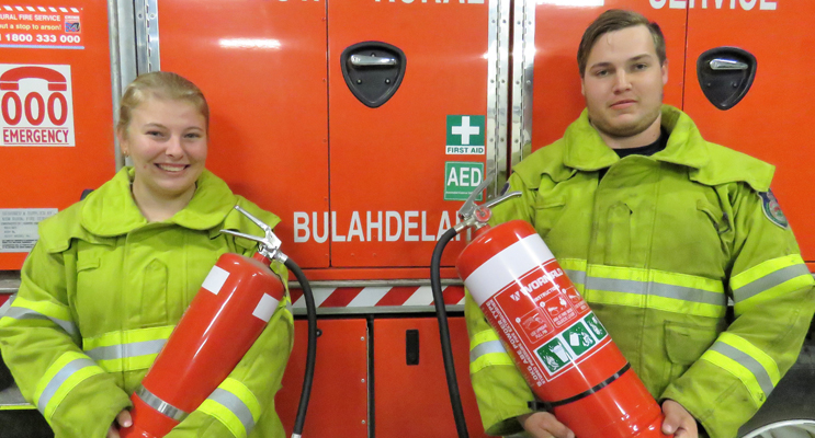 Stay Safe: RFS members Meagan Terry and Jake Blanch urge residents to make winter home safety a top priority.