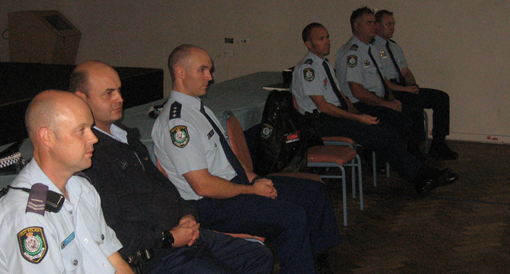 Senior police at the forum.