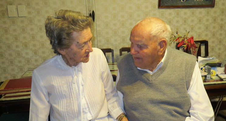 Jack and Thora Ireland celebrate 73 years of marriage.  