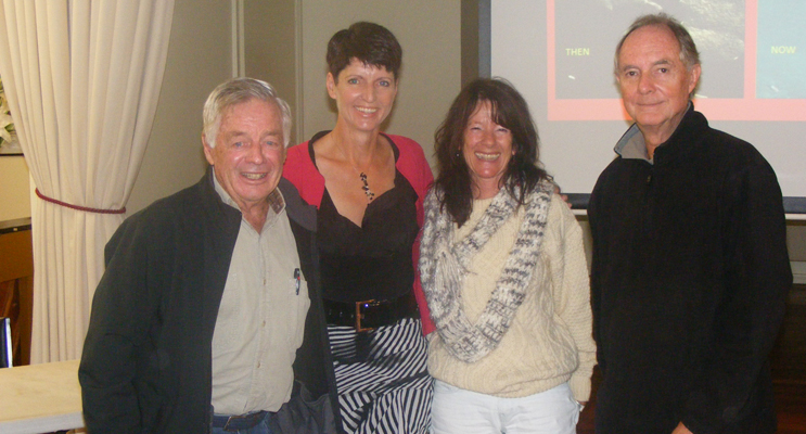 QUARRY MEETING: Len Yearsley, Kate Washington MP Port Stephens, Leslie Lane, Tony Hann.