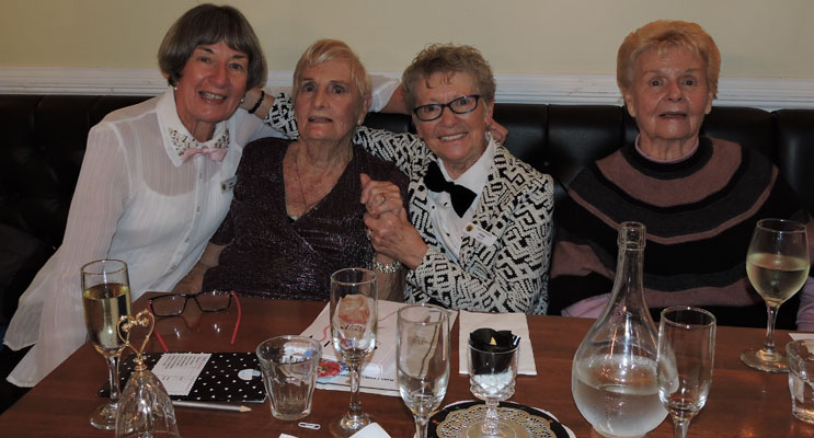 Ann Gibson (President), Brenda Gray, Pam Pett & Monica Thompson enjoying the lunch.