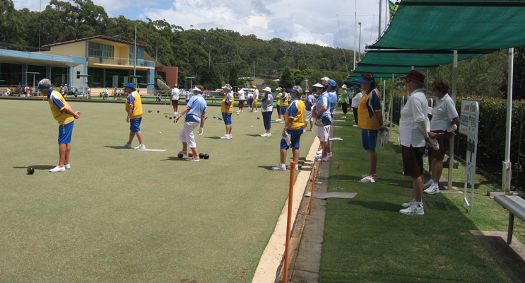 Bowlers in action at the club.
