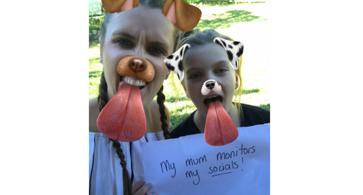 Kyra and Lexie Mcgrorey-clark send an important Snapchat about safety online. 