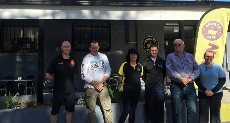 Representatives from each part of the centre are excited to be a part of the growth of this fantastic community facility. Mike Paterson (Physio), Steve Bentley (Centre Manager), Carol Saunders (Sportz Cafe), Luke Bradbury (Plus Fitness), Colin Carter (Owner) and Tammy Proctor (Munchkins Creche). 