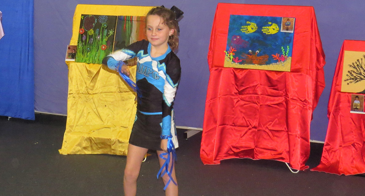 Performing Arts: Amarli Watson entertained the crowd with a gymnastics routine.