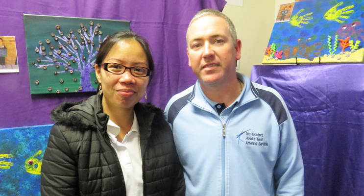 Loryann and Adam Males enjoyed viewing the artworks on display.