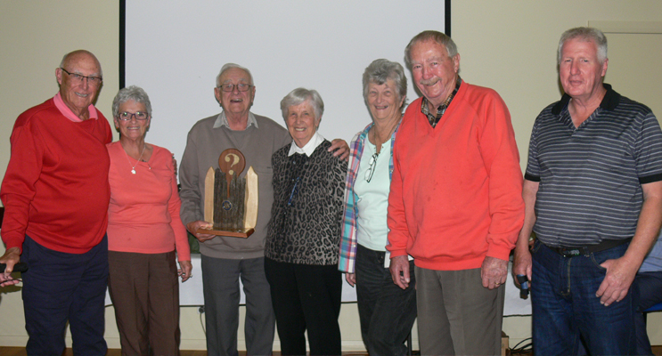 TRIVIA WINNERS: John Slater, Lily Smith, John and Jo Younghusband, Anne and Geoff Fowler, Keith Smith.