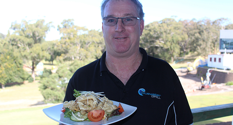 Will Semmens with the Bluewater’s signature salt and pepper squid dish.