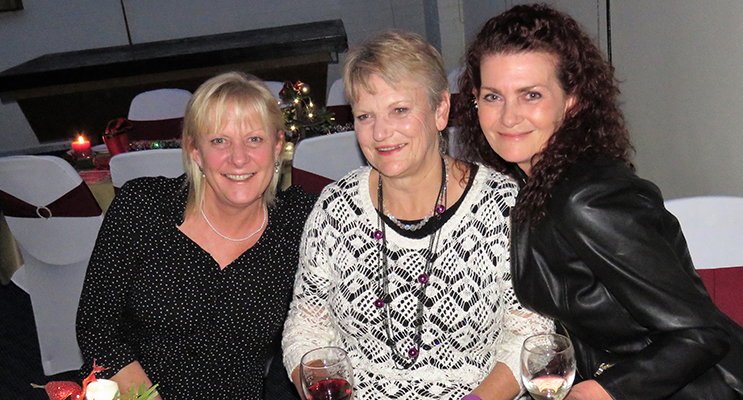 Festive Spirit: Judy White, Penny Bonner and Kathy Johns. 