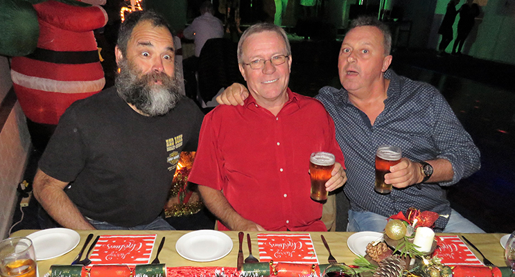 Christmas Cheer: Henry Johns, Bob Bonner and Glenn Speed.