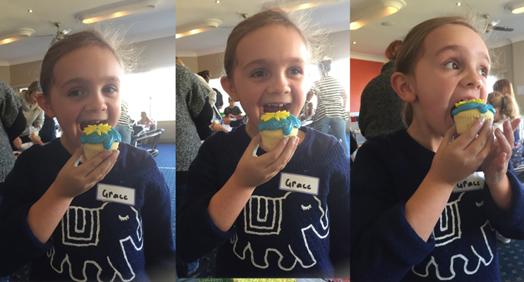 CUPCAKE DECORATOR: Grace Ridgeway.