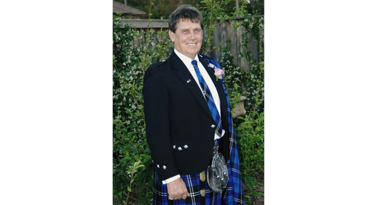 Ron Swan in his Scottish attire. From the Swan Family archives