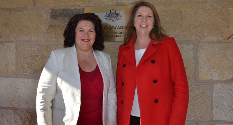 Meryl Swanson, Member for Paterson, shows Catherine King, Shadow Minister for Health, around the Paterson electorate.