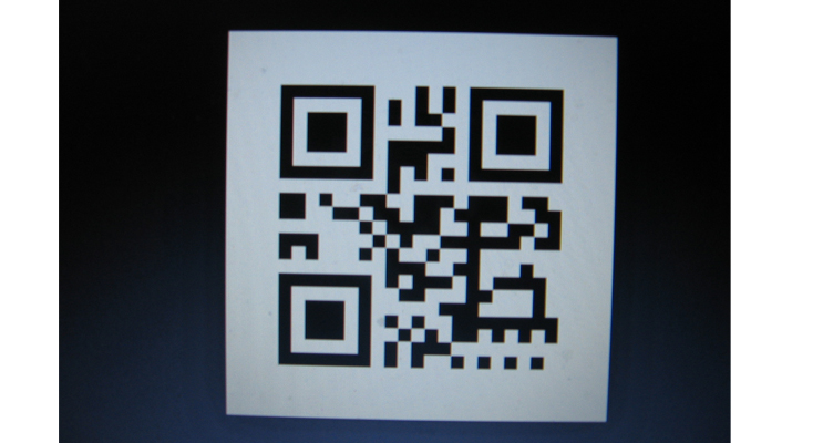 A coded QR square.