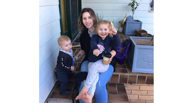 Jess with her children – Sara and Josef.
