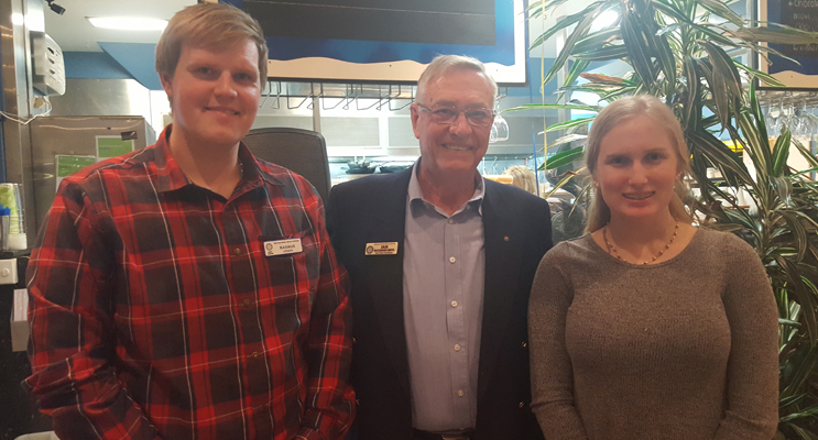 ROTARY YOUTH: Rasmus Sandholm, Ian Mackenzie-Smith, Abigail Hall.