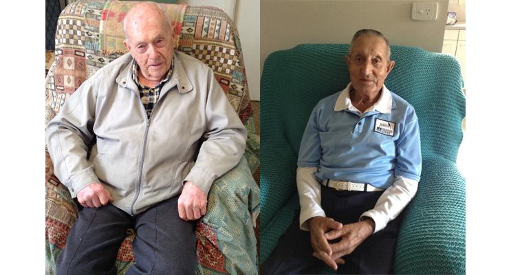 Laurie Gordon, aged 94, is a member of the Nelson Bay Diggers Bowls and WWII veteran. Norm Glover, aged 93, is a member of Nelson Bay Diggers Bowls and WWII veteran. (left) Laurie and Norm were unfortunately unable to attend the outing.(right)