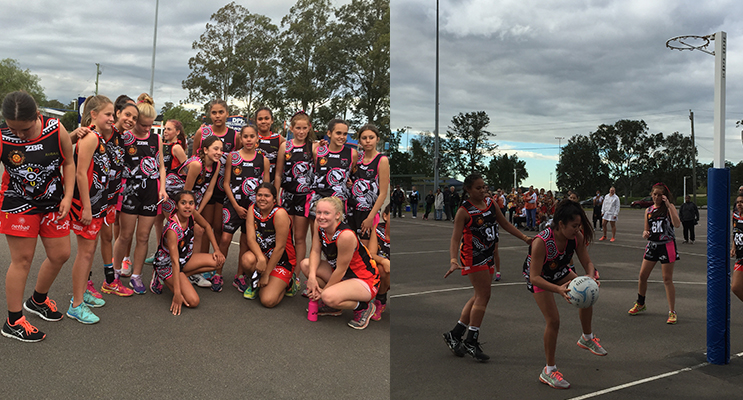 Nations of Origin Netball Champions - Awabakal Nation.(left) Kamilaroi vs Awabakal Grand Final.(right)