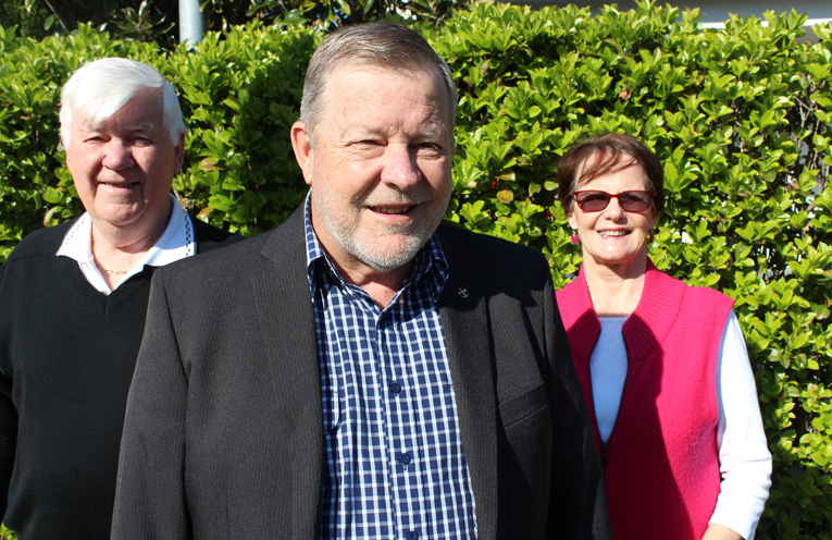 East Ward ALP team of Jim Morrison, David Simm and Roz Armstrong.