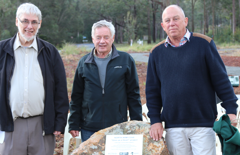 MidCoast Administrator, John Turner with Cove Residents Doug Kohlhoff and Len Yearsley.