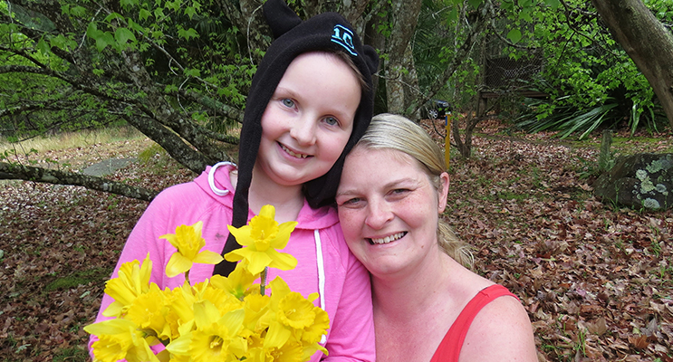 Daffodil Day: Sophie Hill-Mather and her mum Kylie hope for a future free from cancer. 