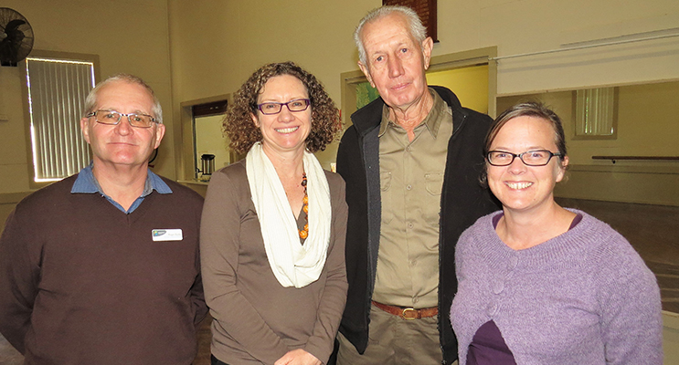 MidCoast Strategic Planning Manager Roger Busby, Manager for Growth and Economic Development Deb Tuckerman, Coolongolook and Wootton Action Group President Brian Parry and Myall Coast Chamber President Jessica Harris.