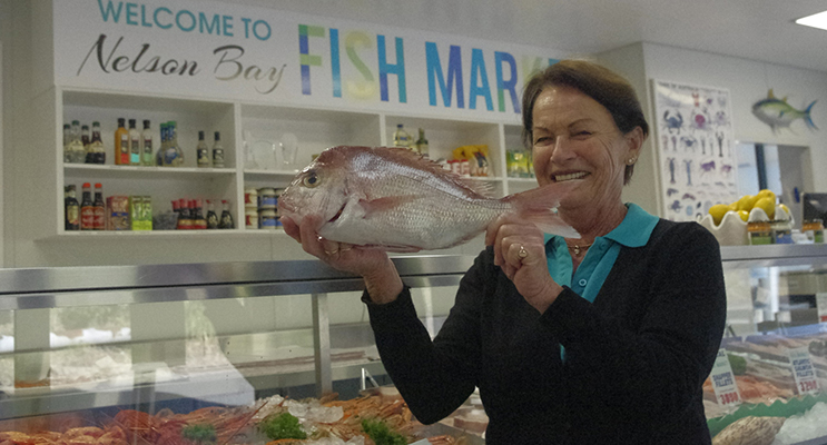 Narelle Momin with a snapper ready to cook on the barbecue.  Photos by Marian Sampson
