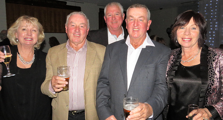 Fun Night Out: Kerrie Gooch, Show Society President Gary Gooch, Les Malone and Mick and Tracey Gooch.