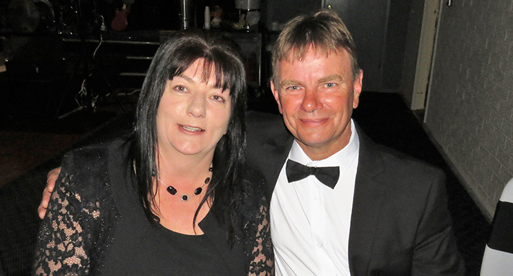 Black-Tie: Mandy Thompson and Guy Rowe at the formal dinner dance. 